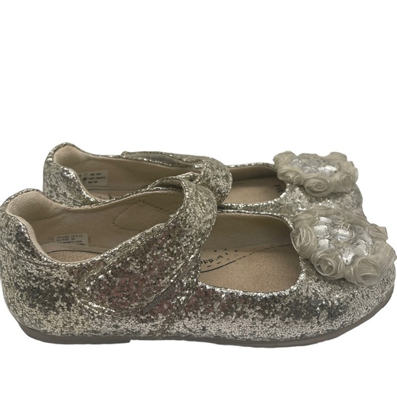 Pediped slip on glitter & flower maryjane shoes w/adjustable strap size 30 - Picture 4 of 5